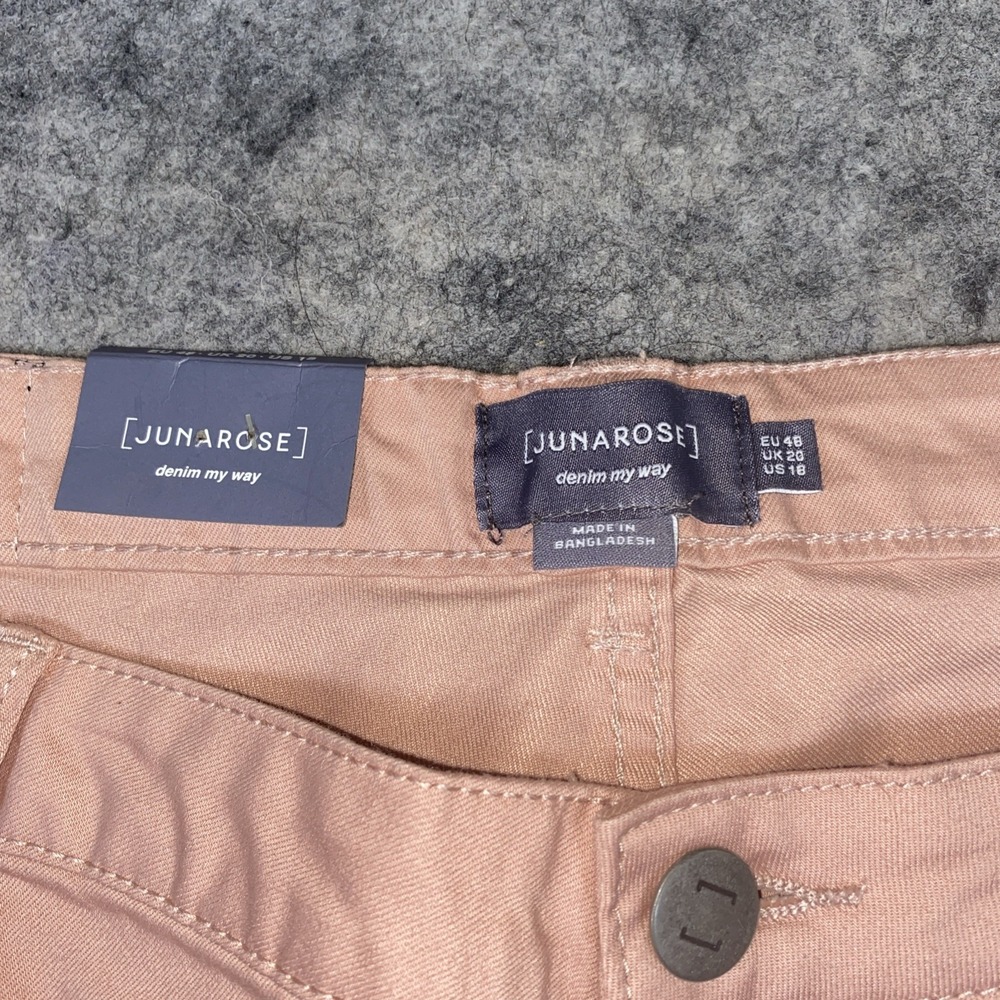 New Junarose Skinny Jeans Women's 18 Misty Rose Denim My Way Zippered‎ 5 Pocket - Picture 3 of 12